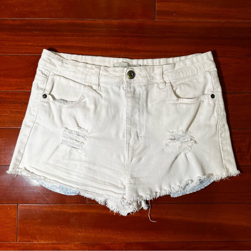 White Denim Shorts